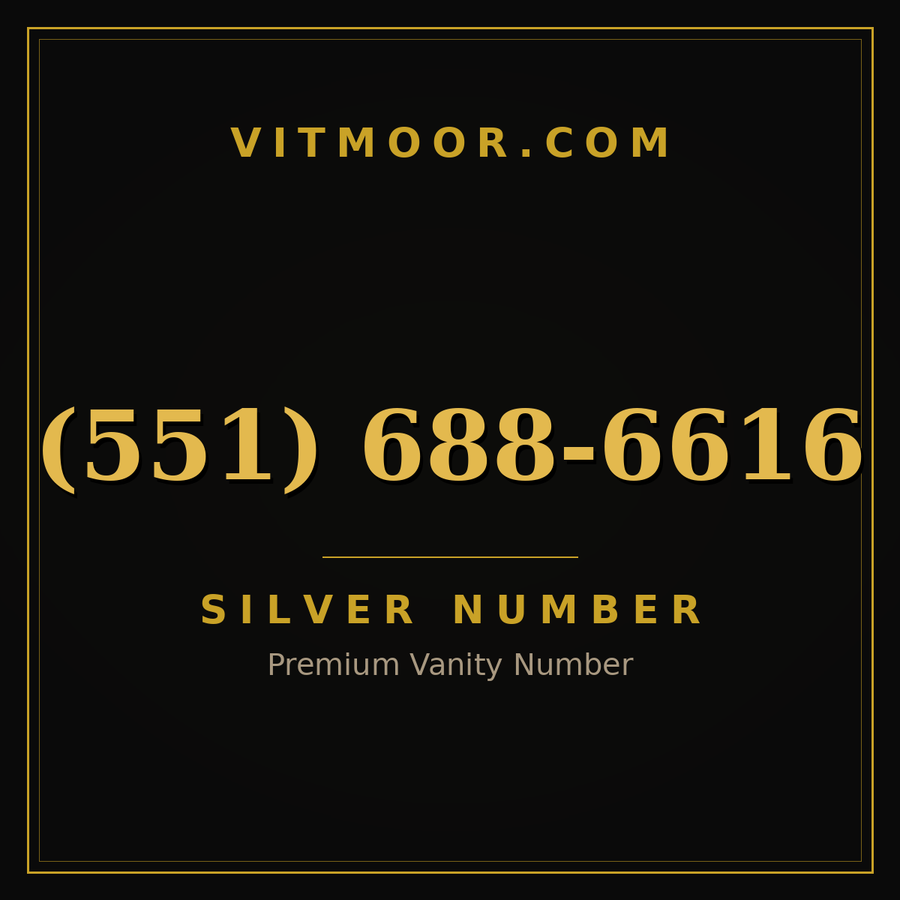 VITMOOR Silver premium number (551) 688-6616