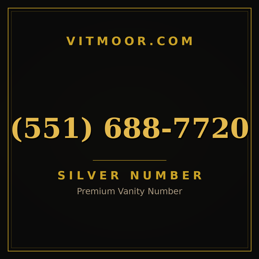 VITMOOR Silver premium number (551) 688-7720