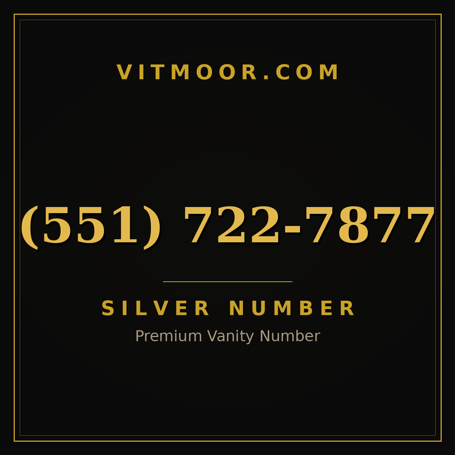 VITMOOR Silver premium number (551) 722-7877