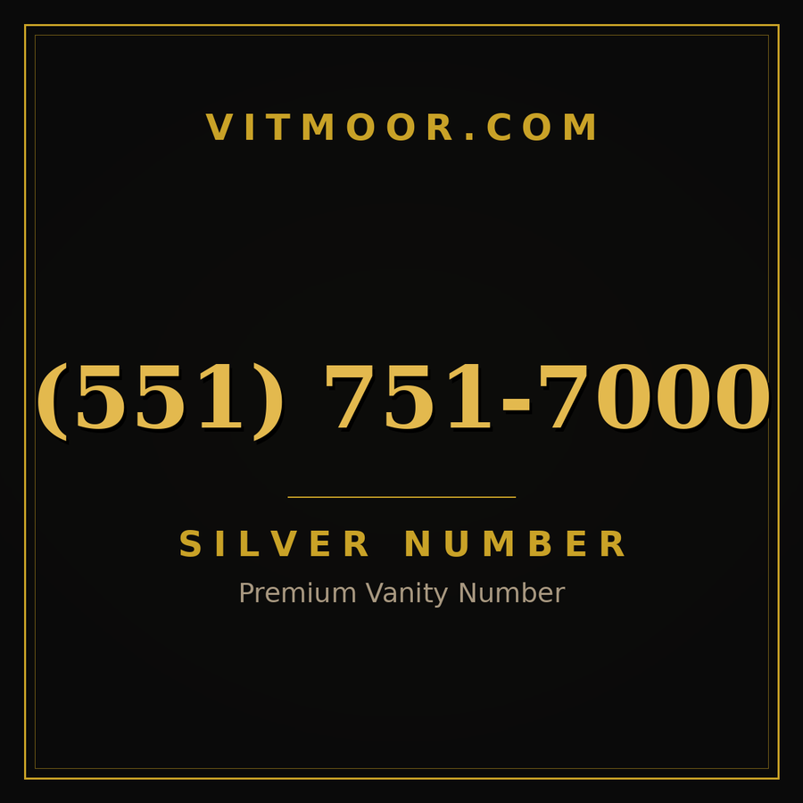 VITMOOR Silver premium number (551) 751-7000