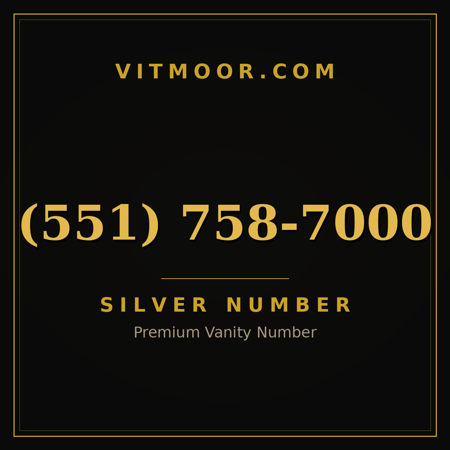 VITMOOR Silver premium number (551) 758-7000