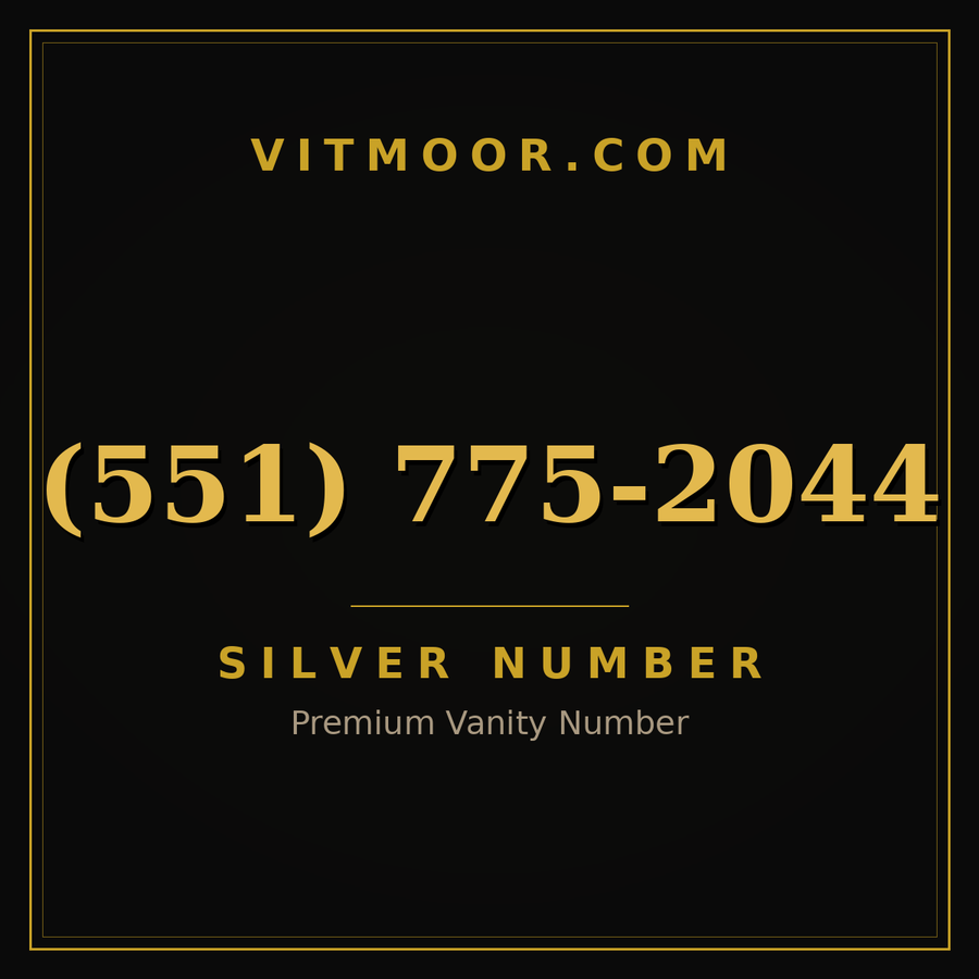 VITMOOR Silver premium number (551) 775-2044