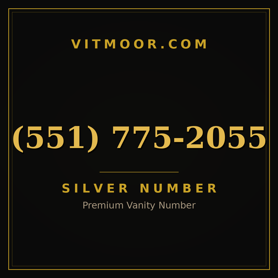 VITMOOR Silver premium number (551) 775-2055