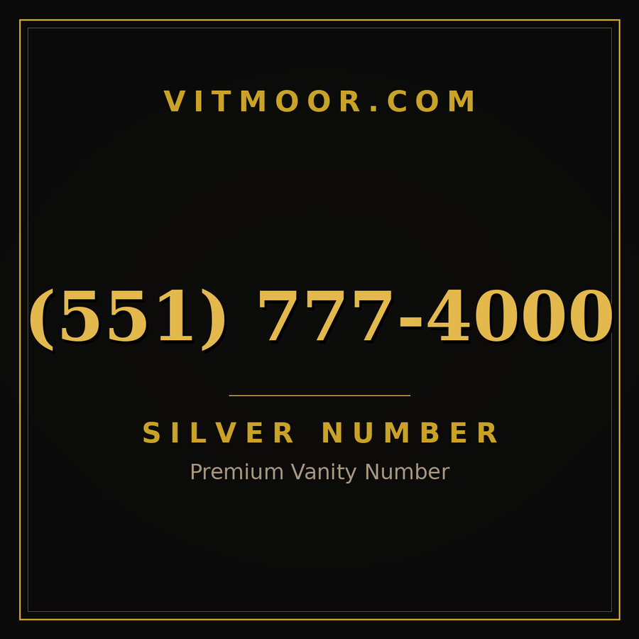 VITMOOR Silver premium number (551) 777-4000