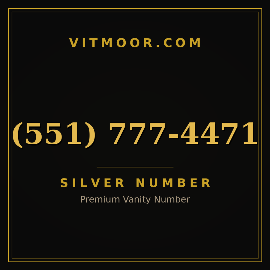 VITMOOR Silver premium number (551) 777-4471