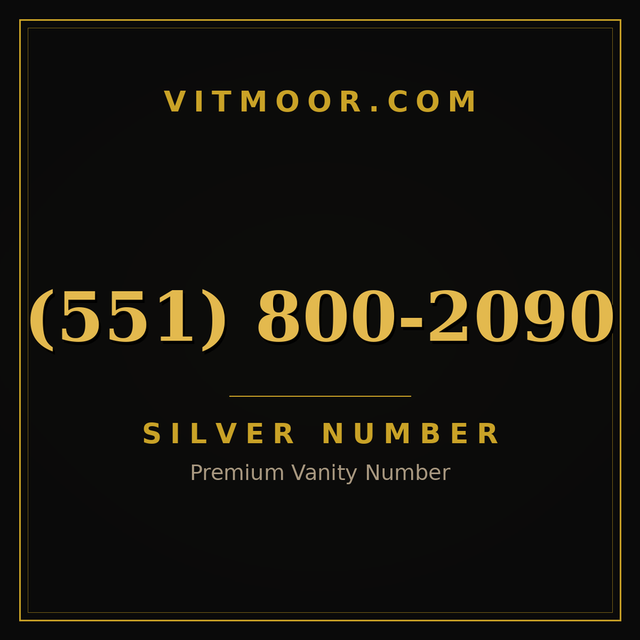 VITMOOR Silver premium number (551) 800-2090
