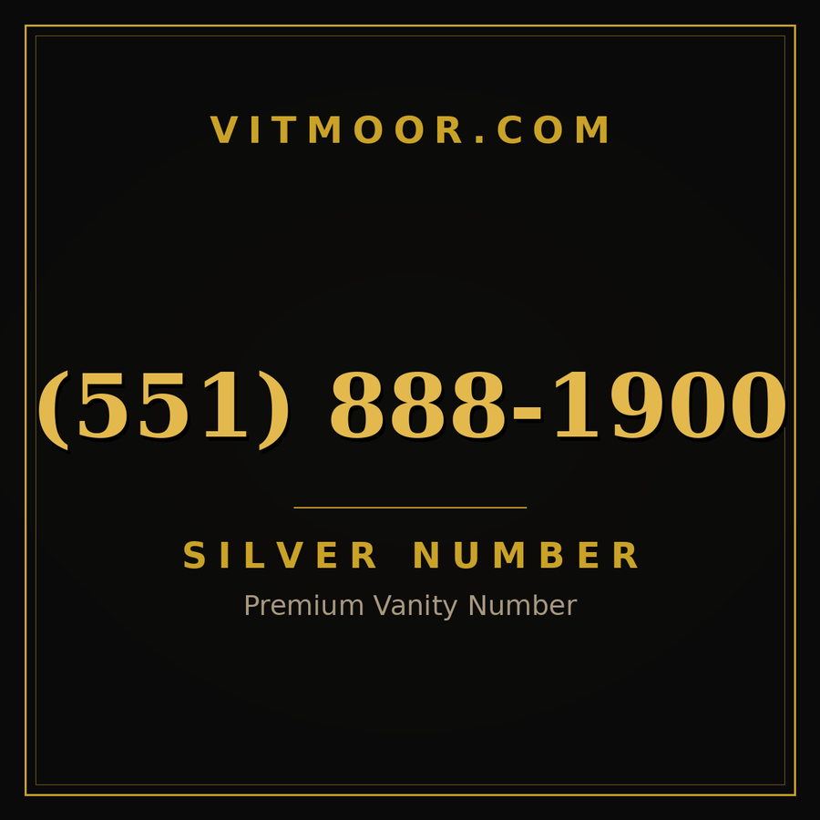 VITMOOR Silver premium number (551) 888-1900