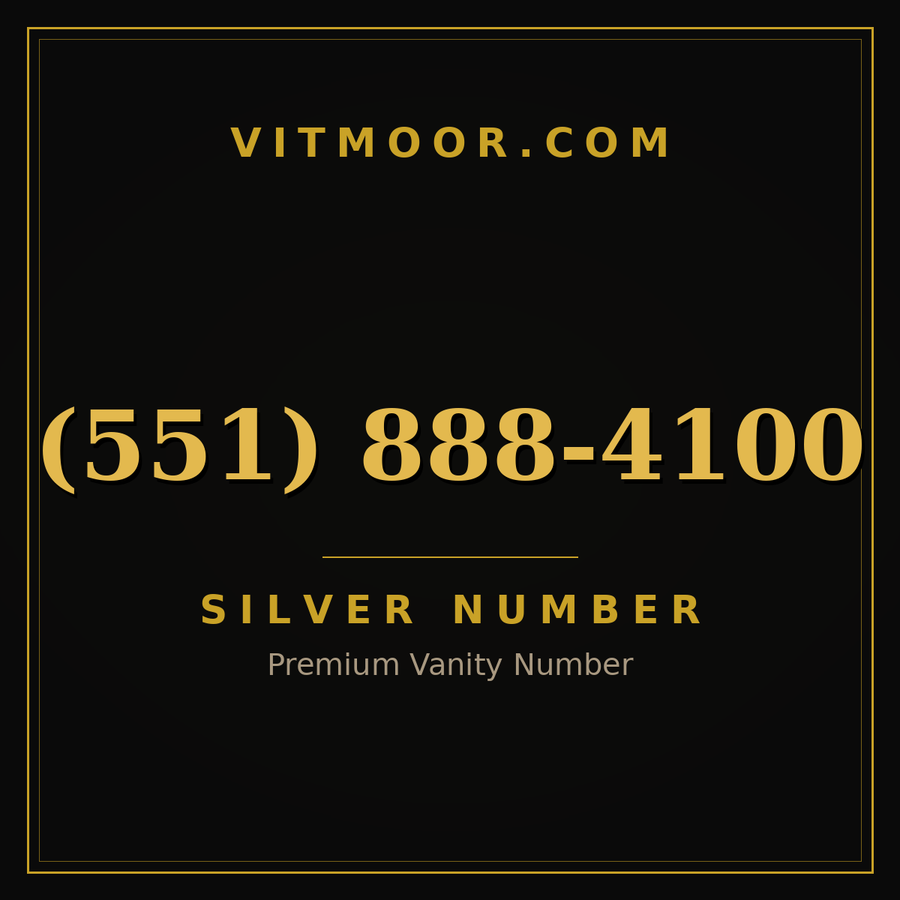 VITMOOR Silver premium number (551) 888-4100