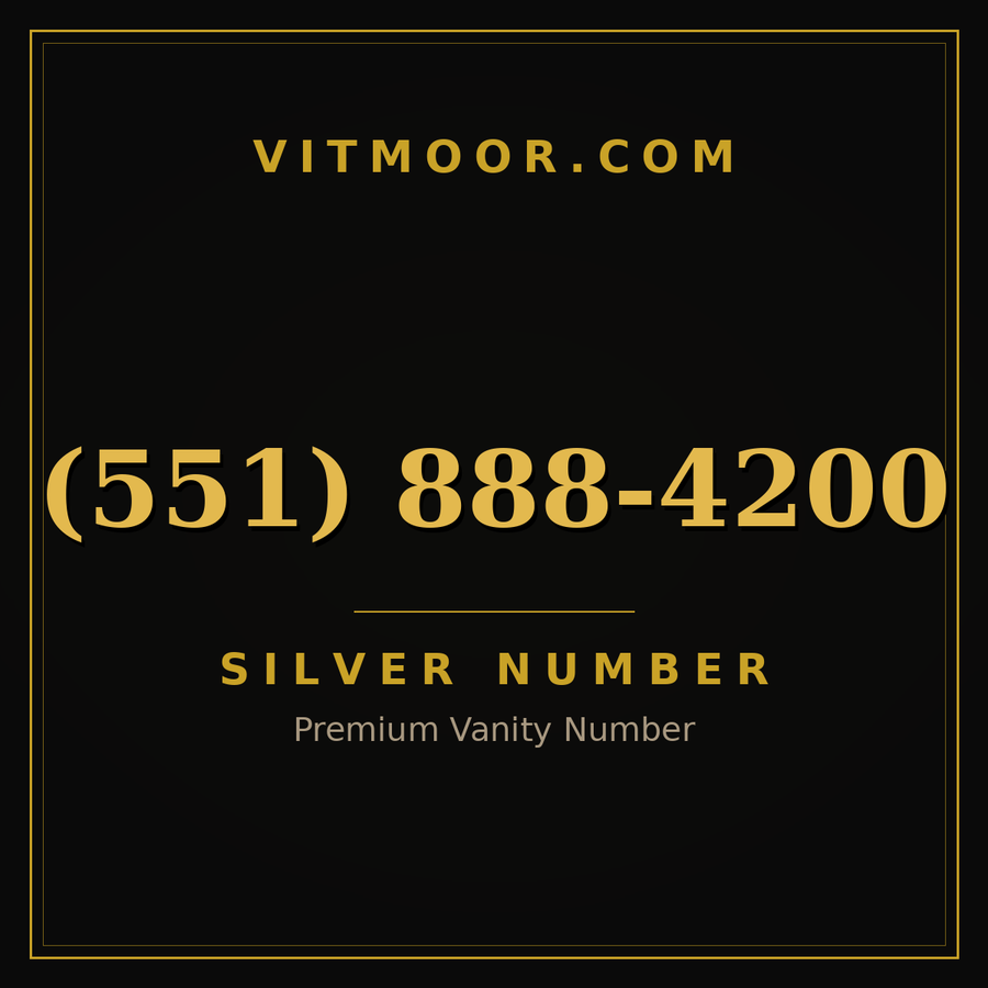VITMOOR Silver premium number (551) 888-4200