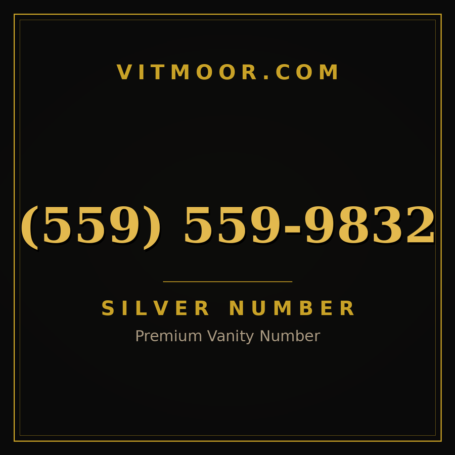 VITMOOR Silver premium number (559) 559-9832
