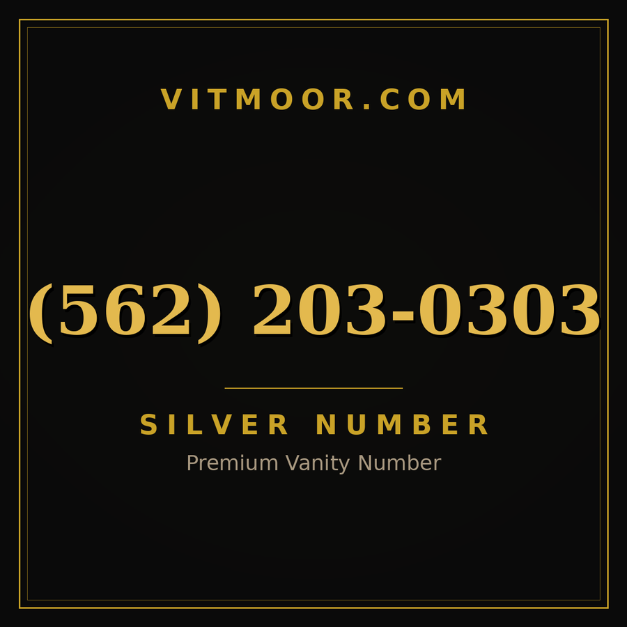 VITMOOR Silver premium number (562) 203-0303