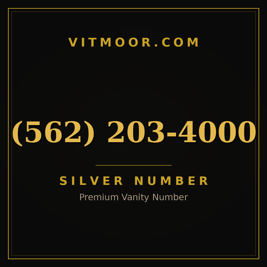 VITMOOR Silver premium number (562) 203-4000