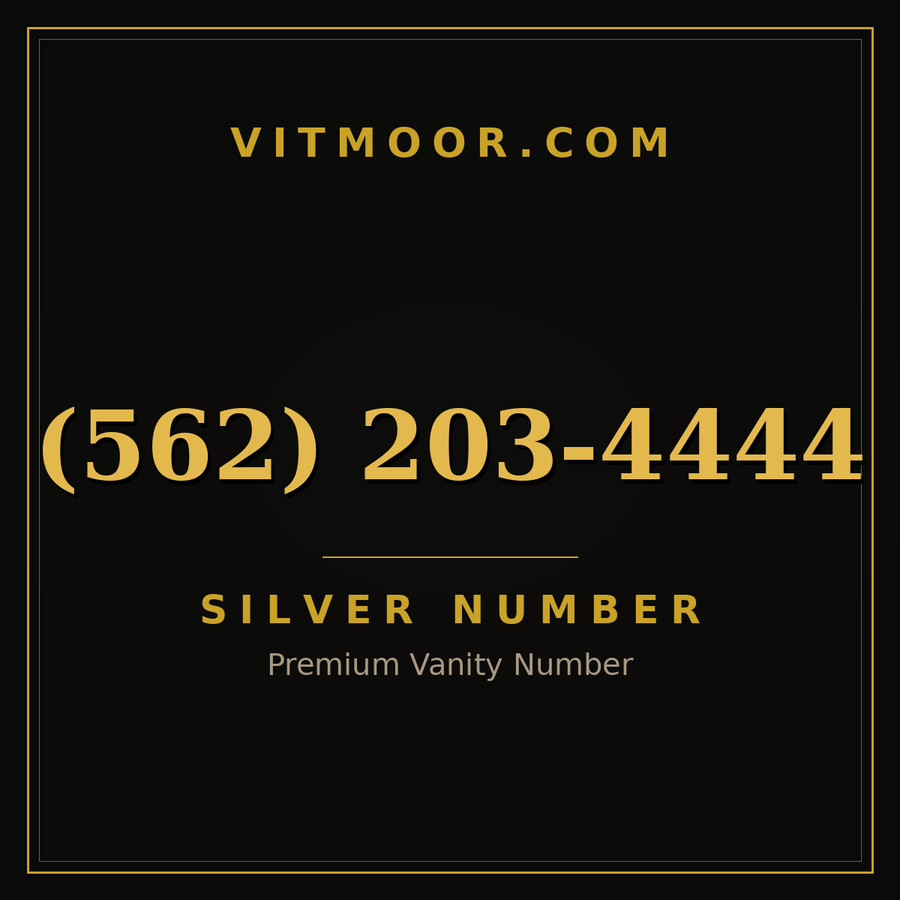 VITMOOR Silver premium number (562) 203-4444