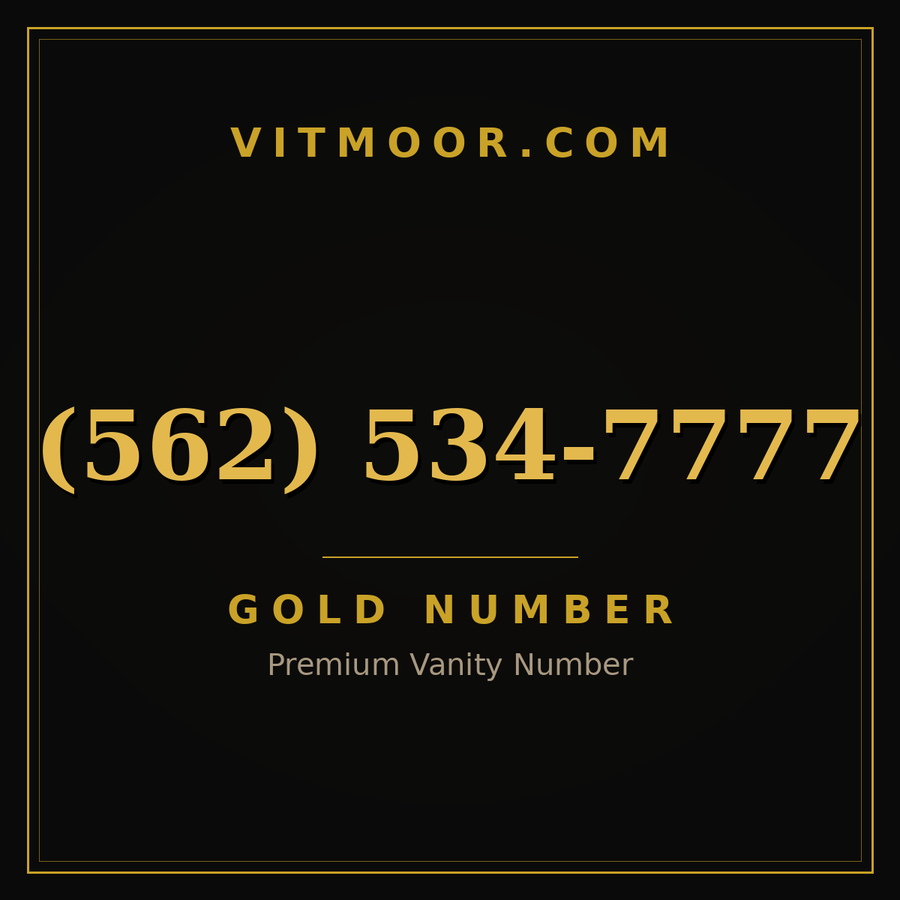 VITMOOR Gold premium number (562) 534-7777