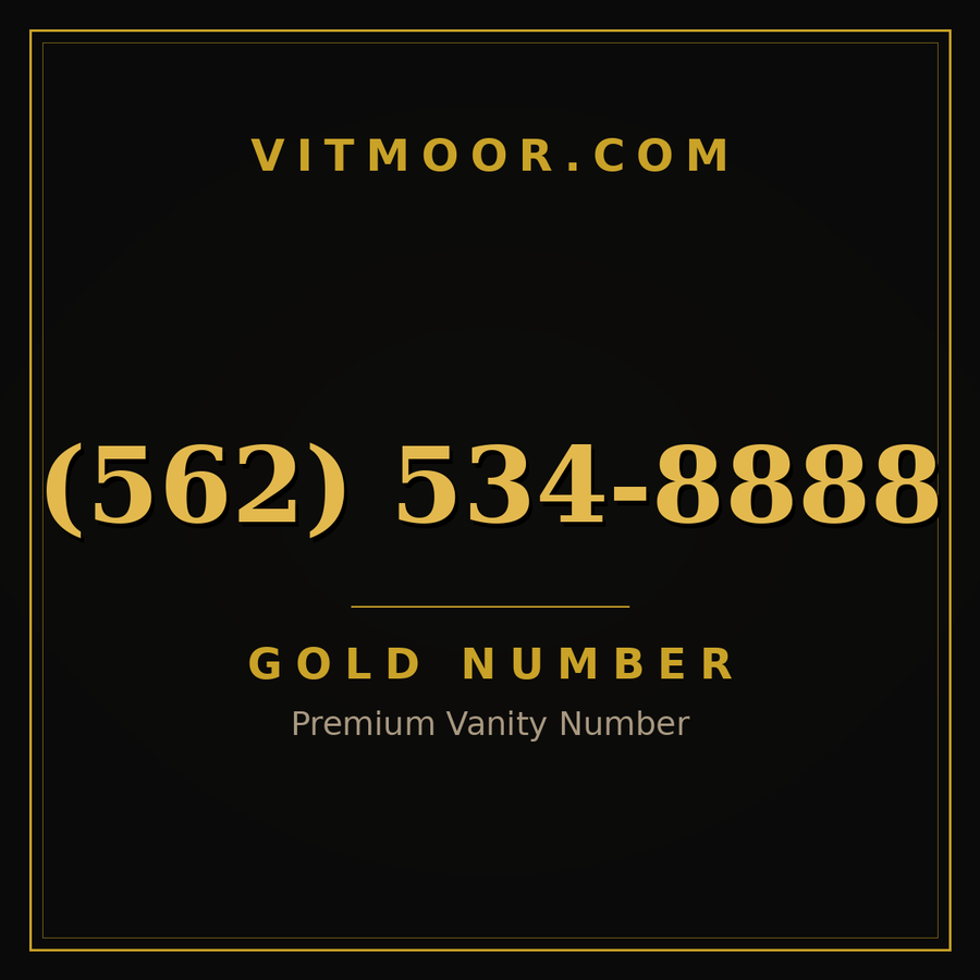 VITMOOR Gold premium number (562) 534-8888