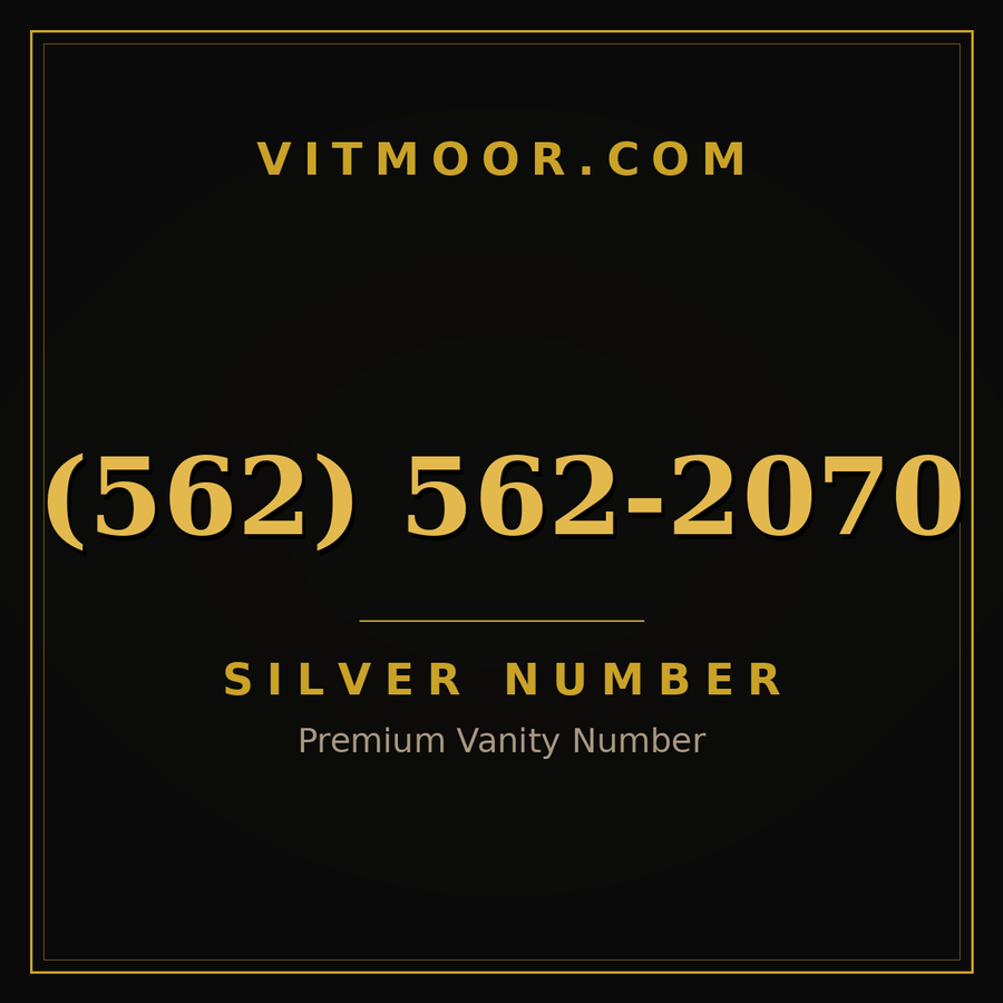 VITMOOR Silver premium number (562) 562-2070