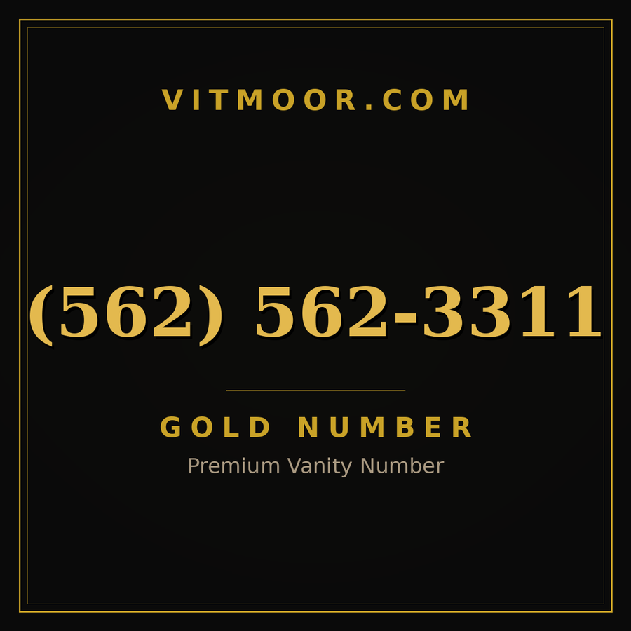 VITMOOR Gold premium number (562) 562-3311