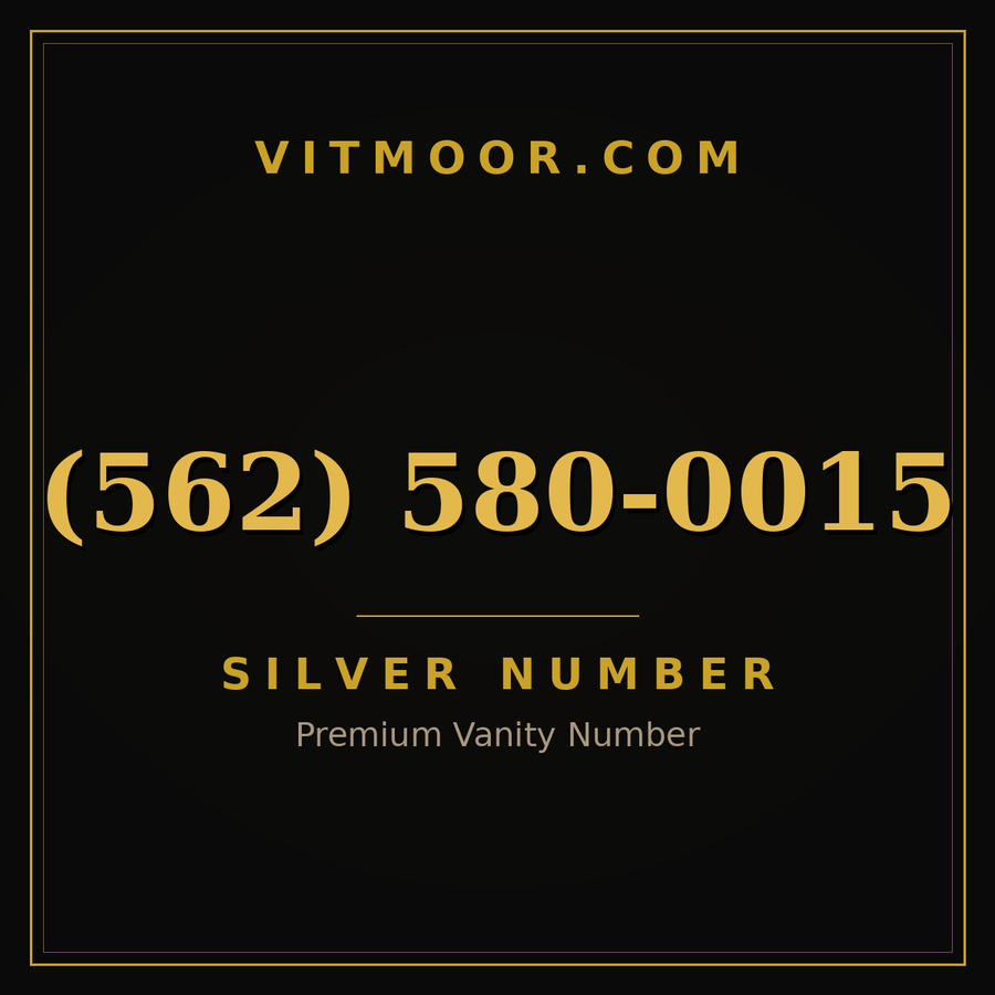 VITMOOR Silver premium number (562) 580-0015