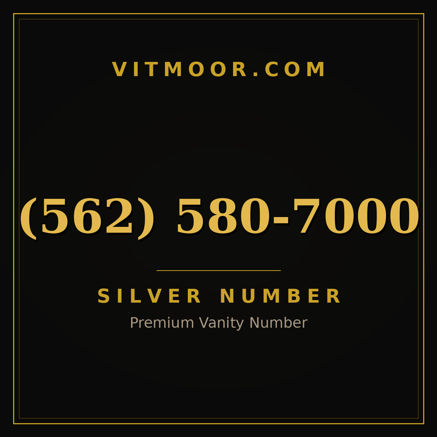 VITMOOR Silver premium number (562) 580-7000