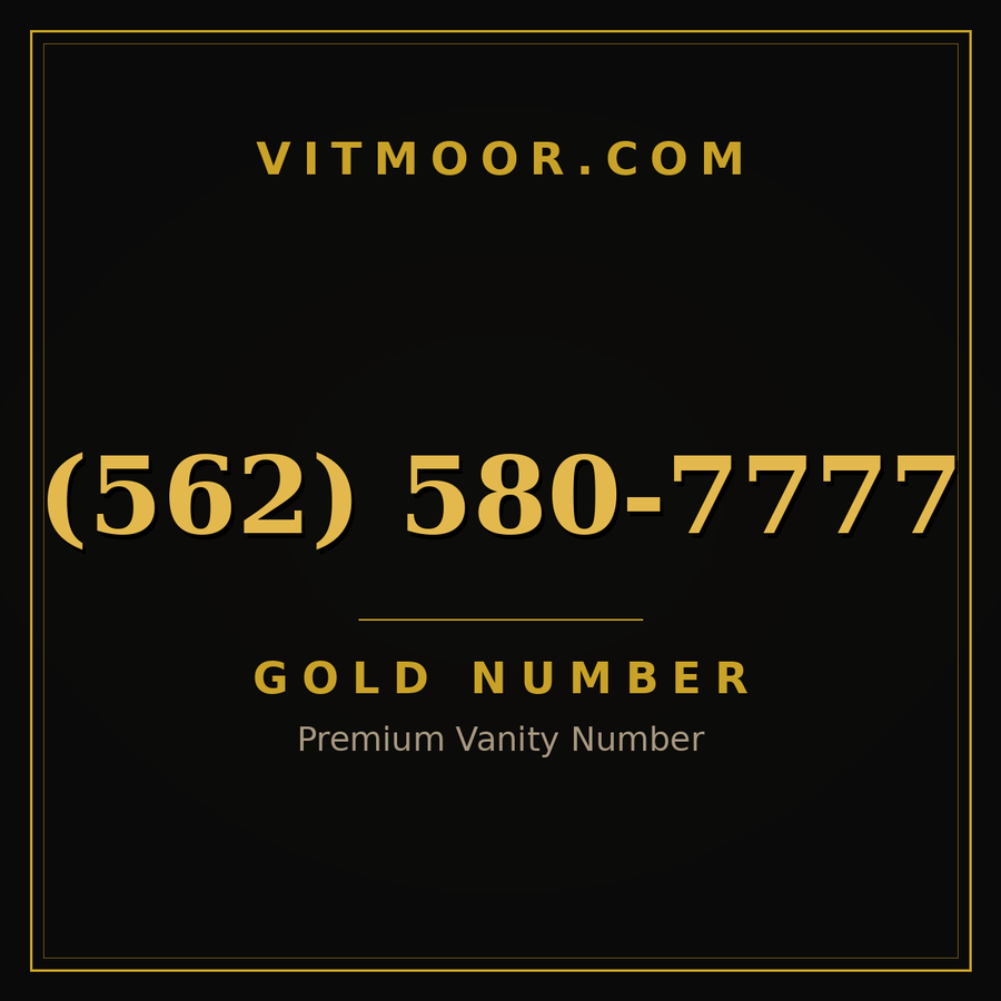 VITMOOR Gold premium number (562) 580-7777