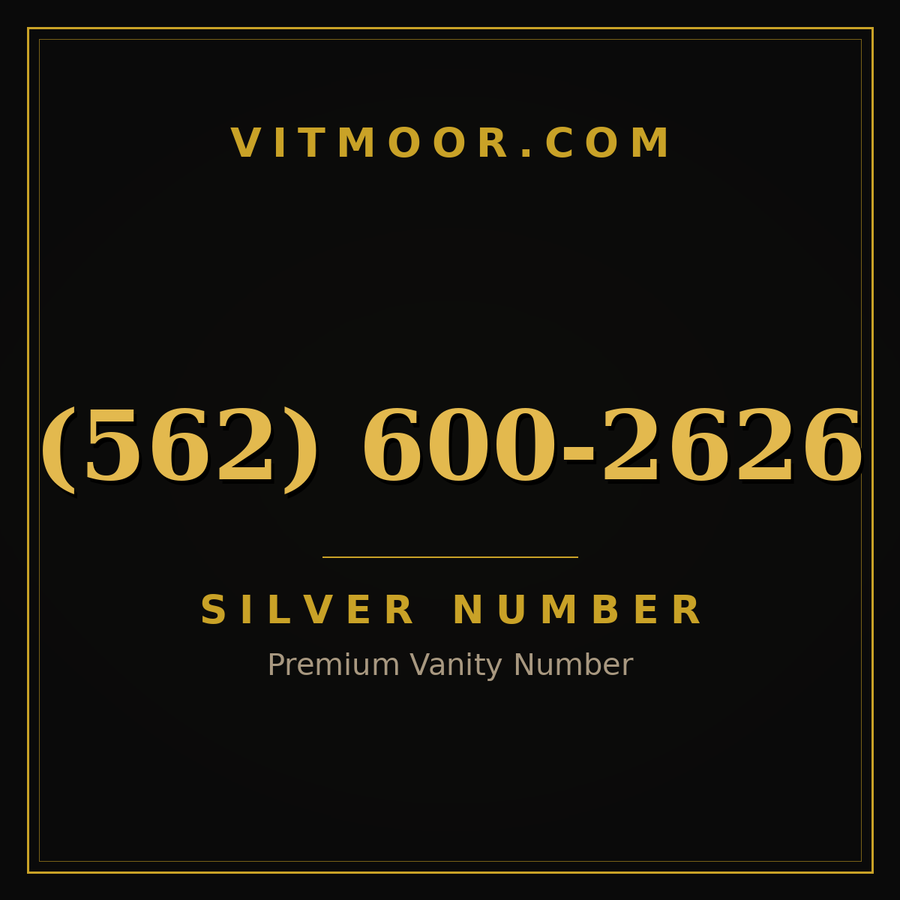 VITMOOR Silver premium number (562) 600-2626