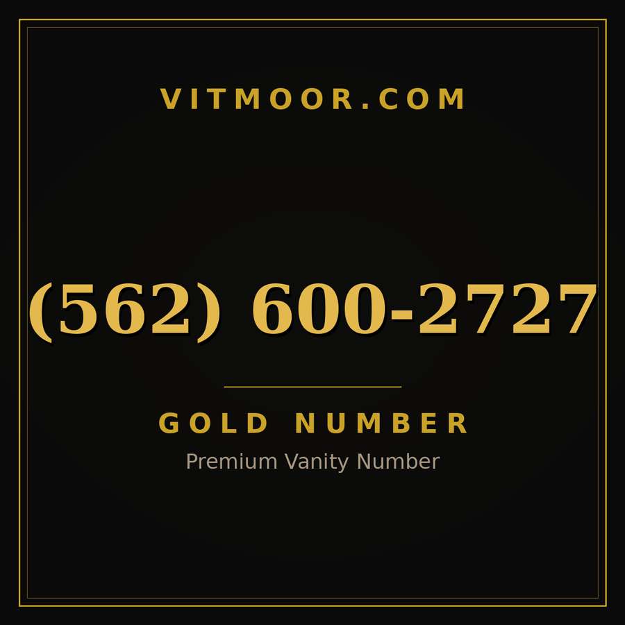 VITMOOR Gold premium number (562) 600-2727