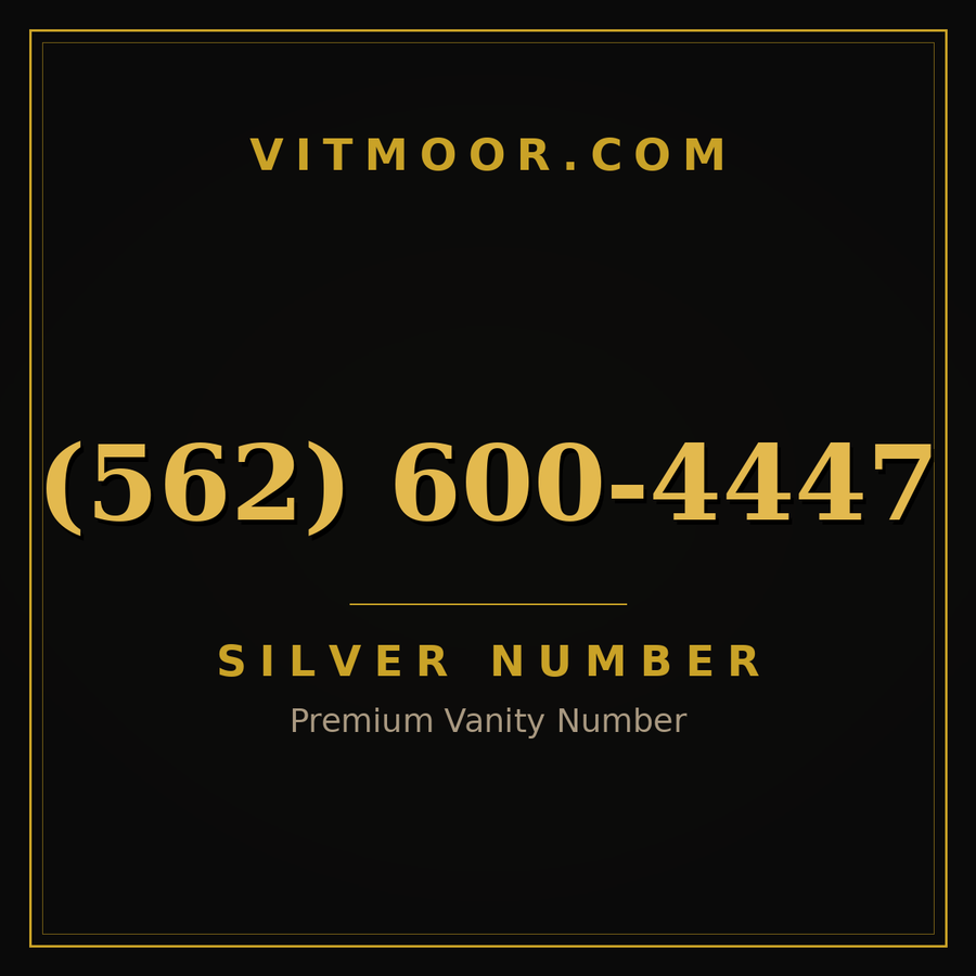 VITMOOR Silver premium number (562) 600-4447