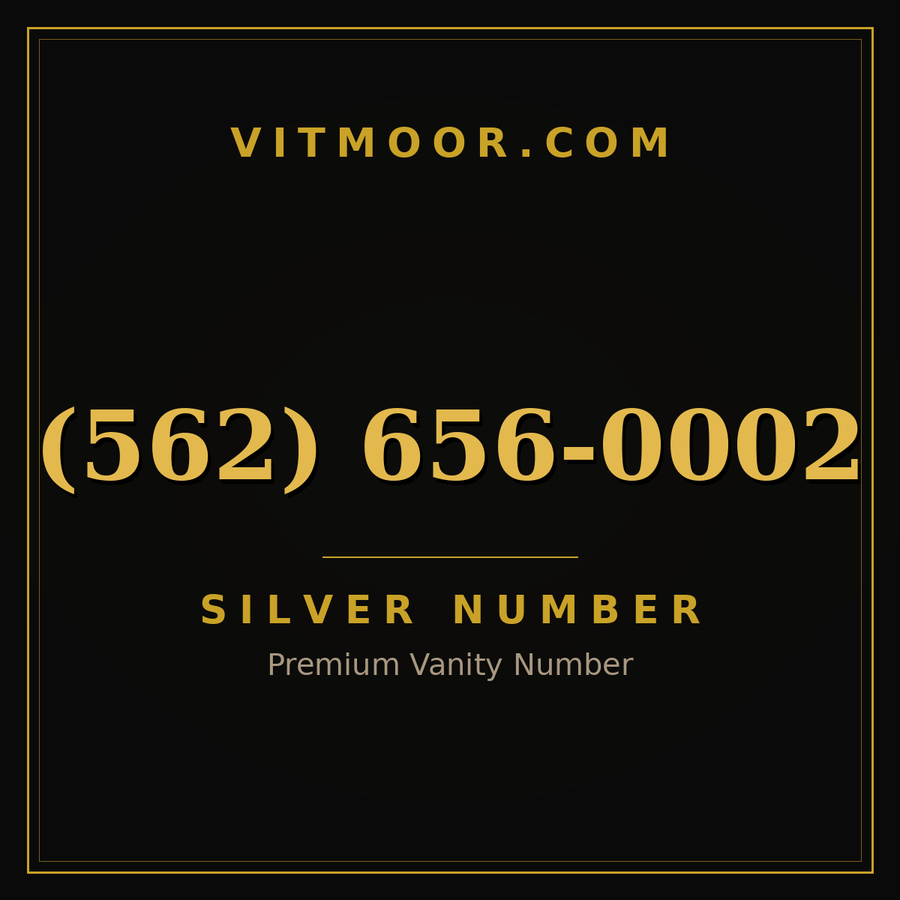 VITMOOR Silver premium number (562) 656-0002