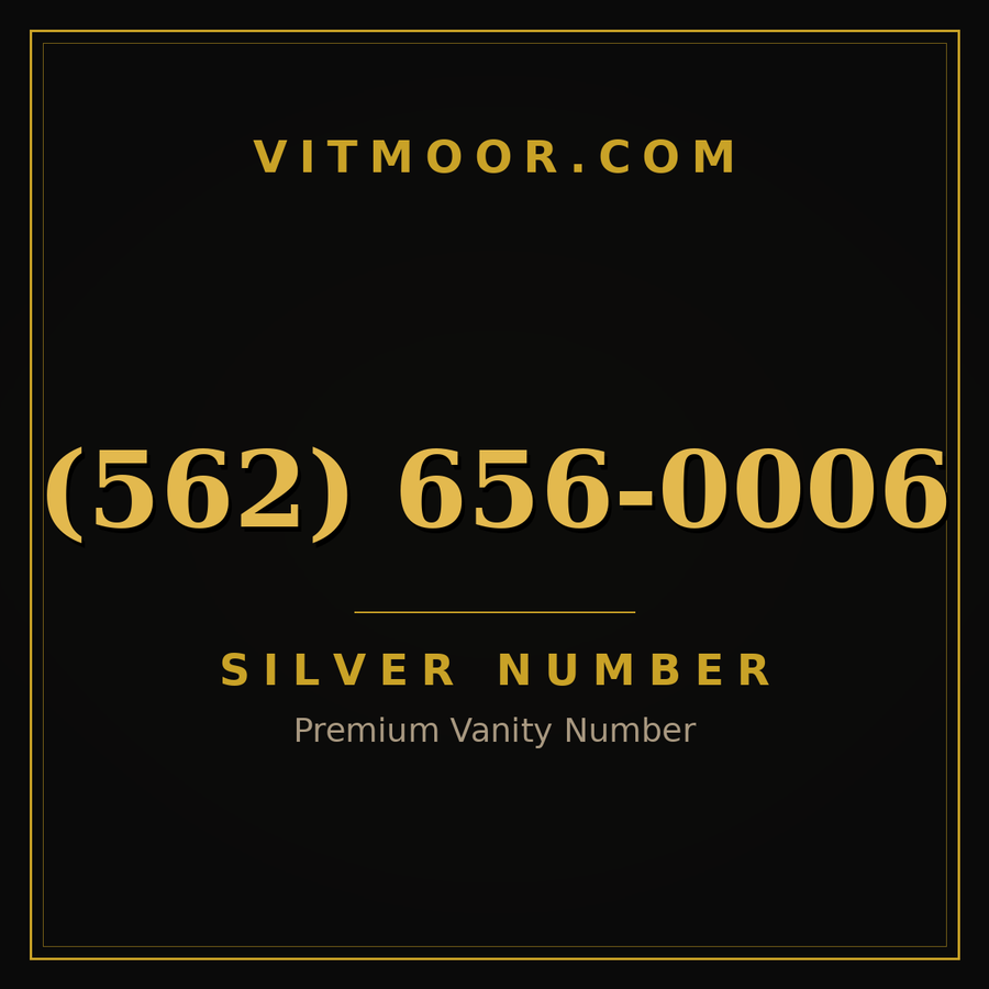 VITMOOR Silver premium number (562) 656-0006