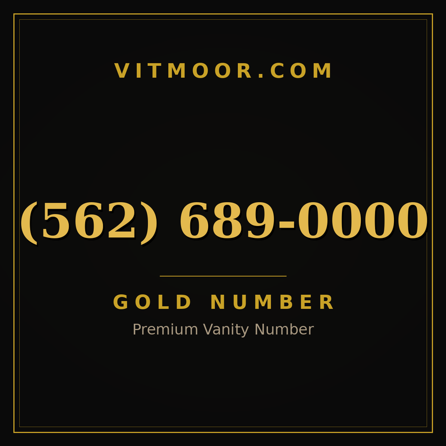 VITMOOR Gold premium number (562) 689-0000