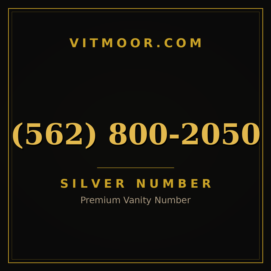 VITMOOR Silver premium number (562) 800-2050