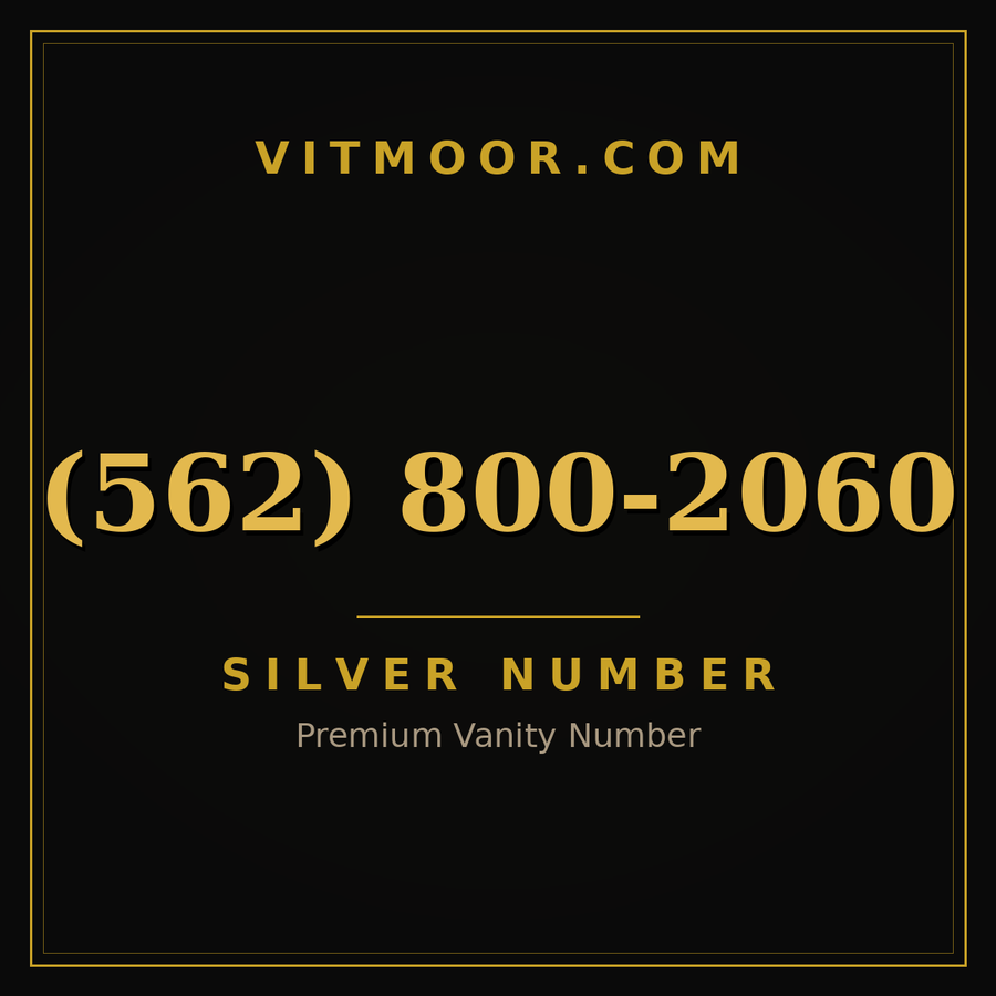 VITMOOR Silver premium number (562) 800-2060