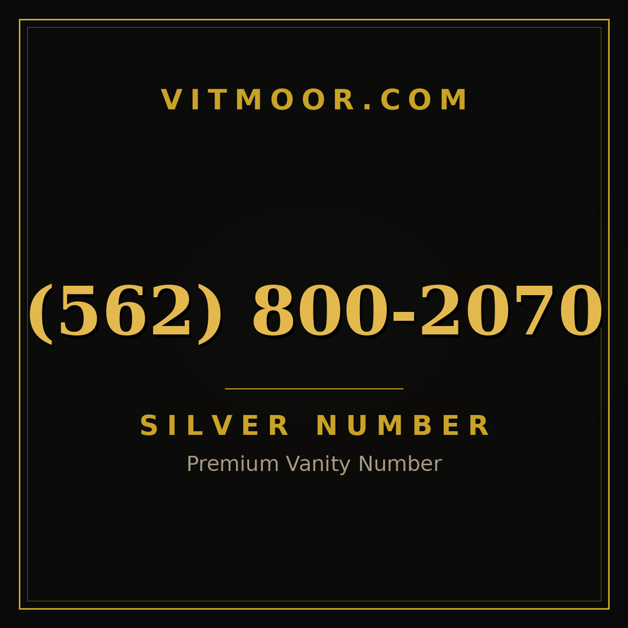 VITMOOR Silver premium number (562) 800-2070