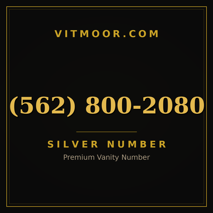 VITMOOR Silver premium number (562) 800-2080