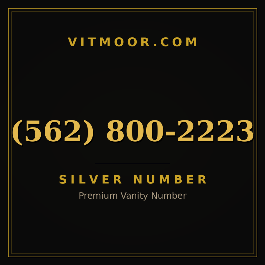 VITMOOR Silver premium number (562) 800-2223