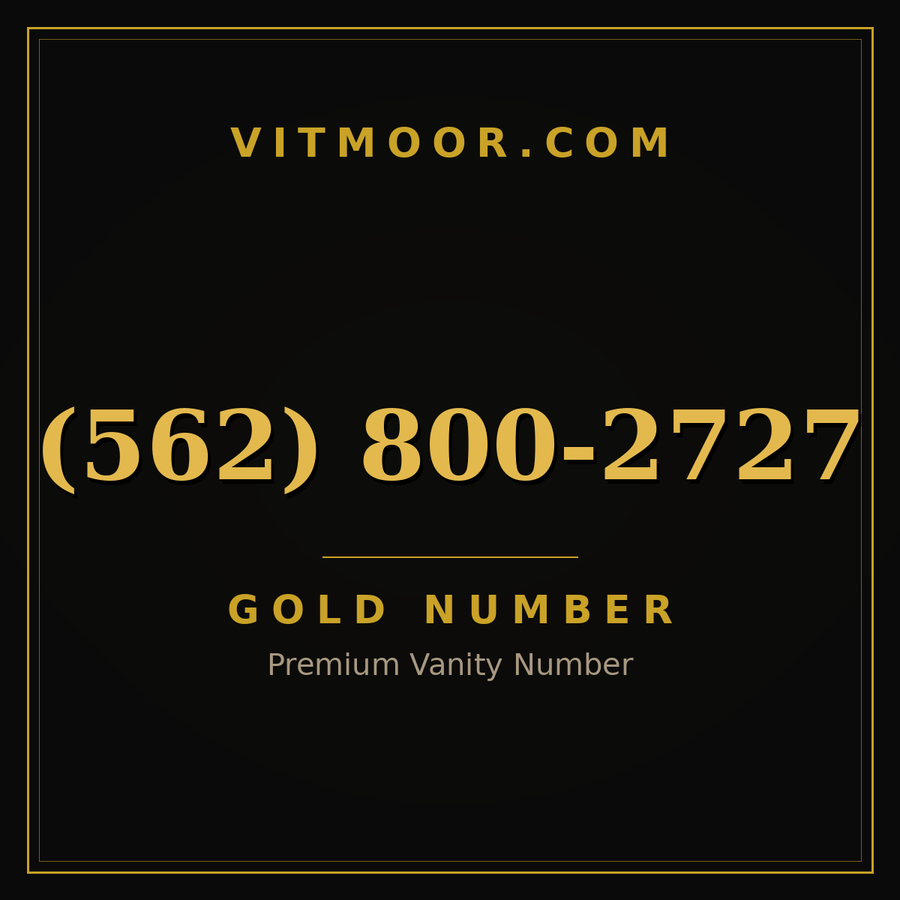 VITMOOR Gold premium number (562) 800-2727