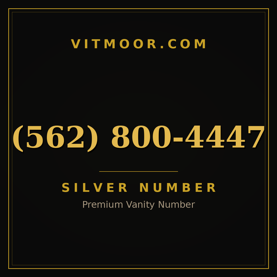 VITMOOR Silver premium number (562) 800-4447
