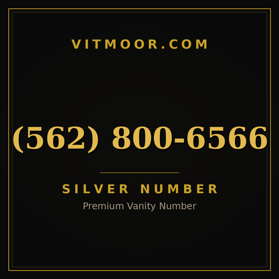 VITMOOR Silver premium number (562) 800-6566