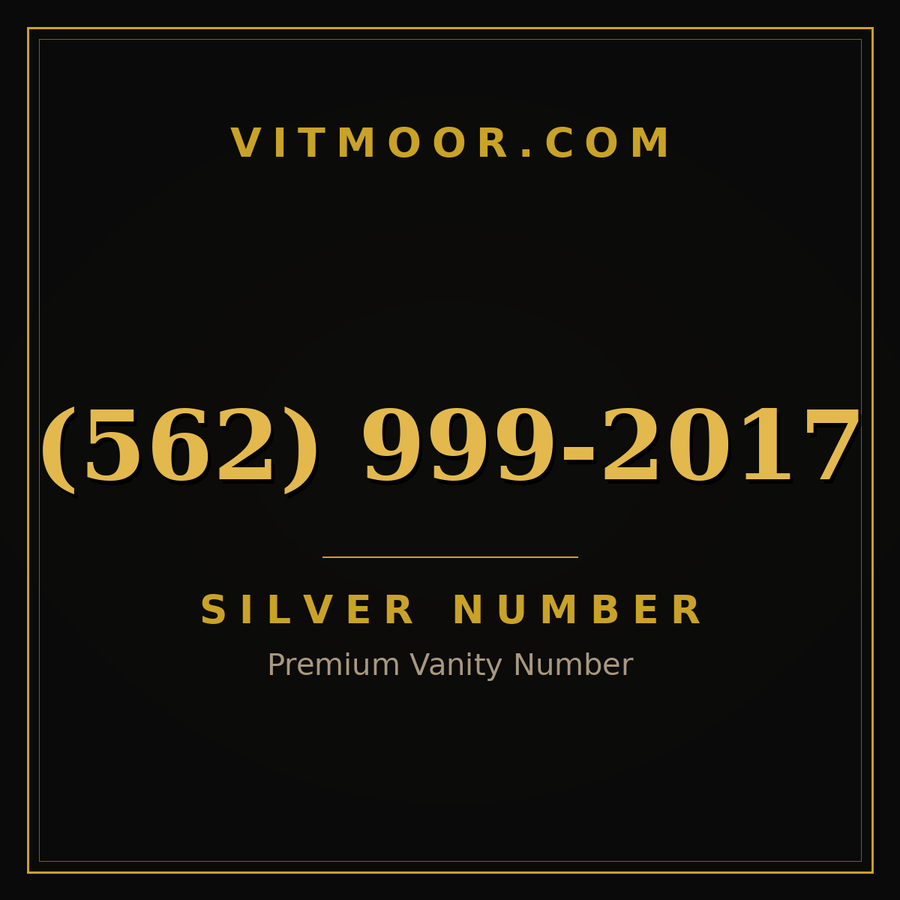 VITMOOR Silver premium number (562) 999-2017