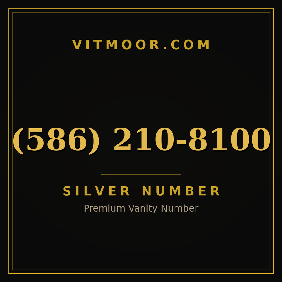 VITMOOR Silver premium number (586) 210-8100