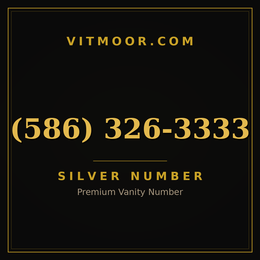 VITMOOR Silver premium number (586) 326-3333