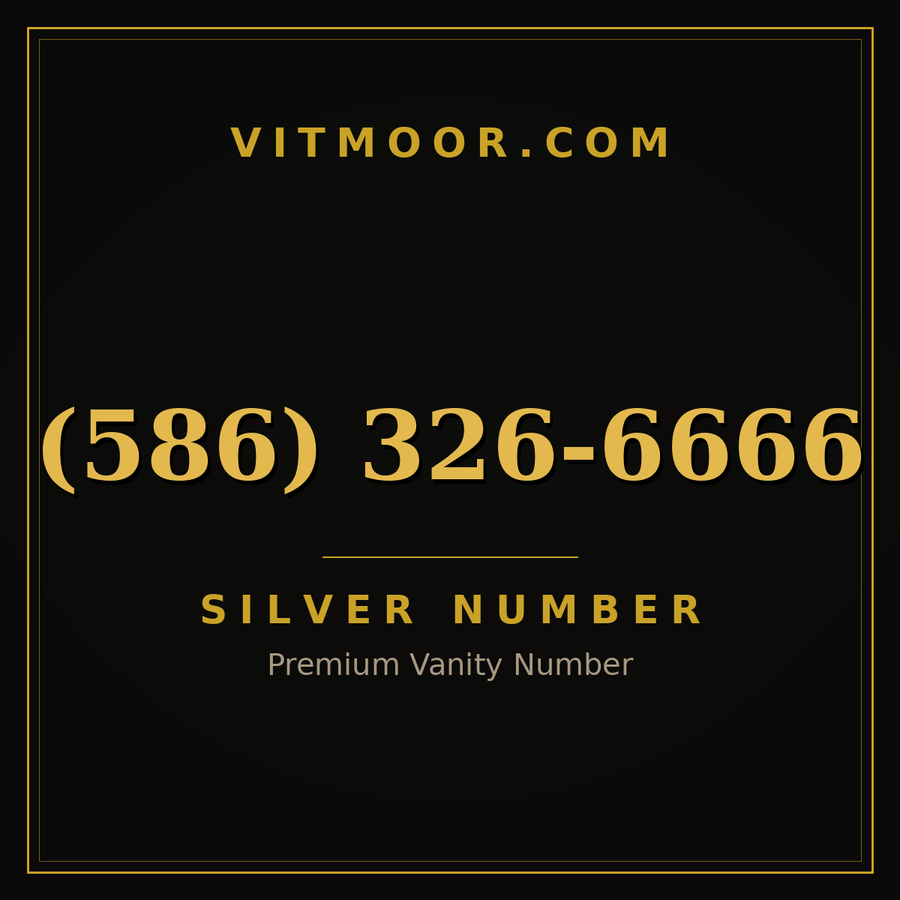 VITMOOR Silver premium number (586) 326-6666