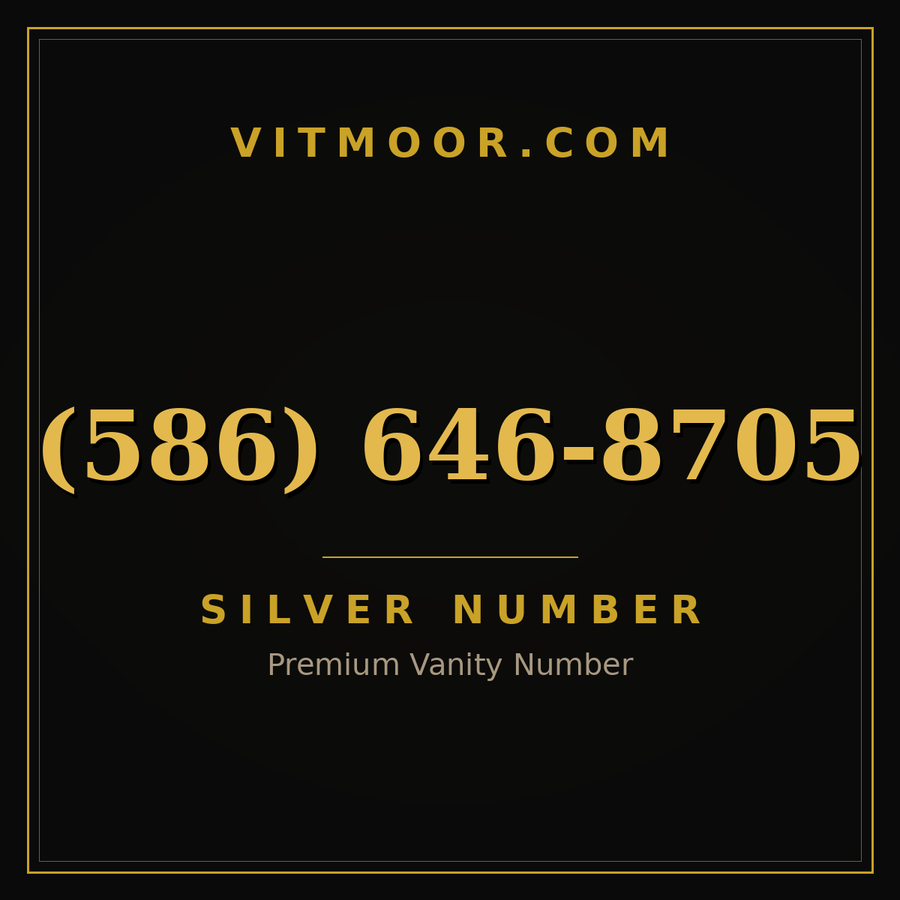 VITMOOR Silver premium number (586) 646-8705