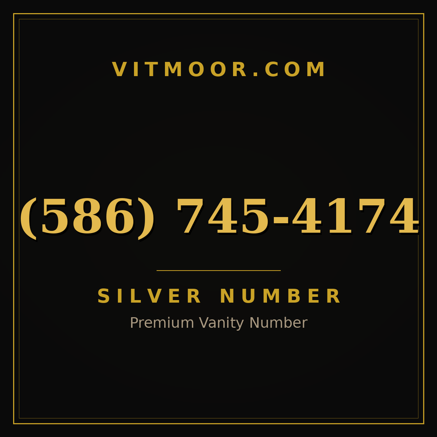 VITMOOR Silver premium number (586) 745-4174
