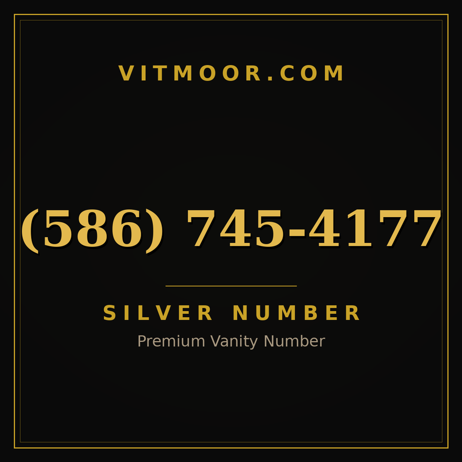 VITMOOR Silver premium number (586) 745-4177
