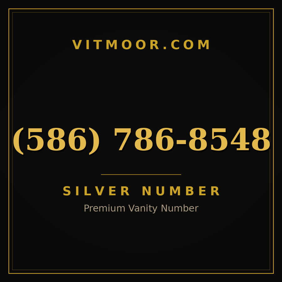 VITMOOR Silver premium number (586) 786-8548