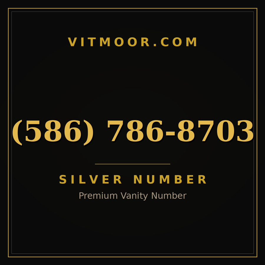 VITMOOR Silver premium number (586) 786-8703
