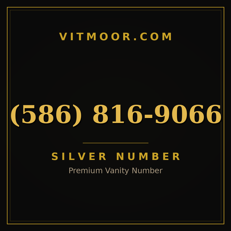 VITMOOR Silver premium number (586) 816-9066