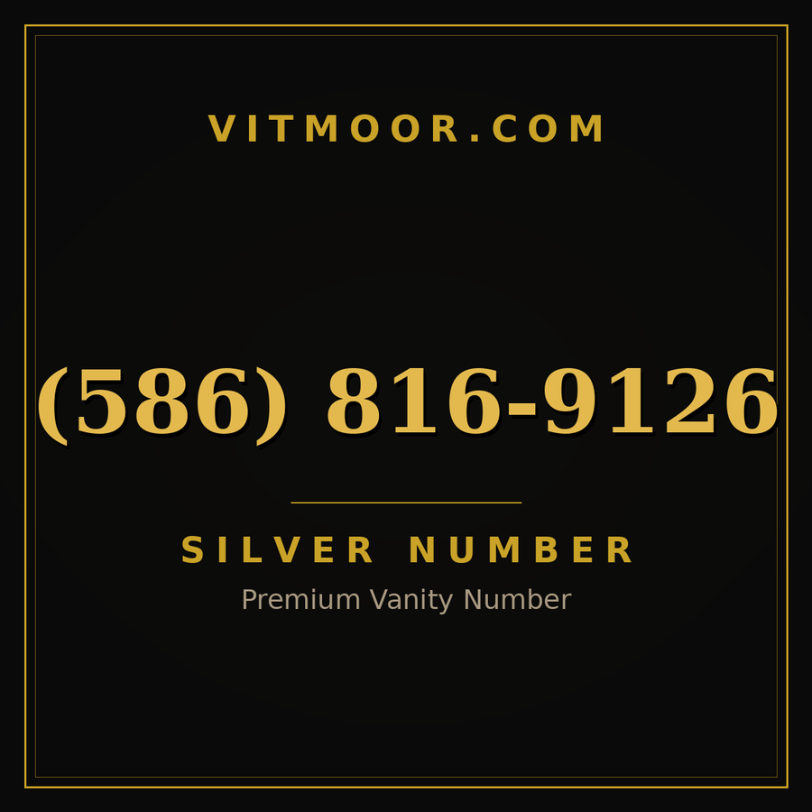 VITMOOR Silver premium number (586) 816-9126