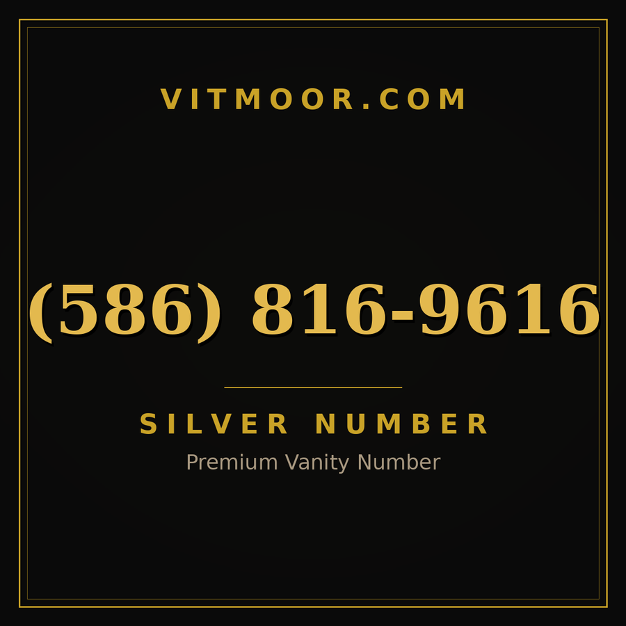VITMOOR Silver premium number (586) 816-9616
